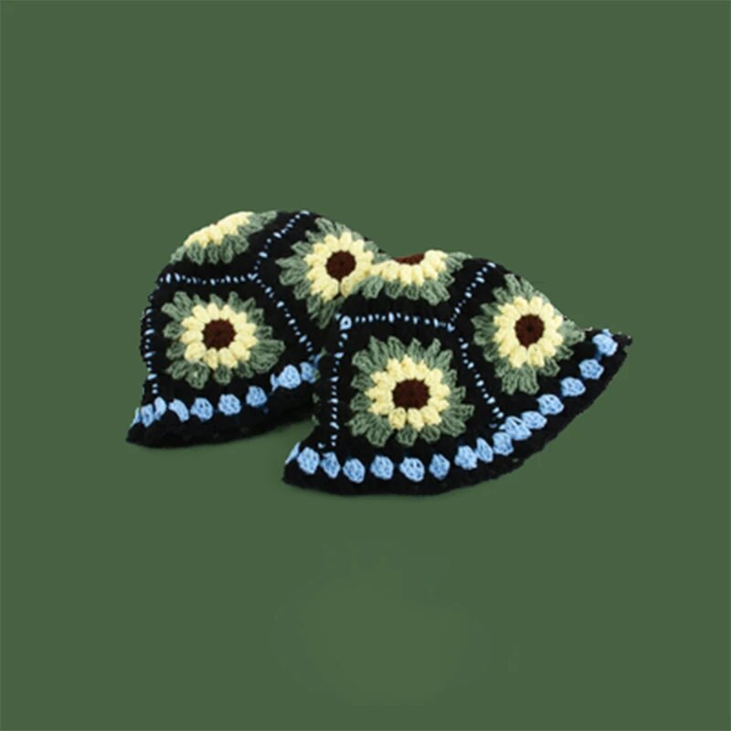 Ručno izrađena heklana kapa s kantom za djevojčice, korejske vruće putne panamske kape za plažu, dizajn pletene kape, zimska kapa, vunena topla kapa