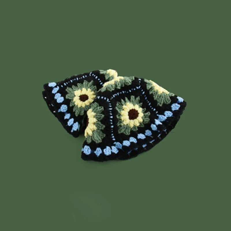 Ručno izrađena heklana kapa s kantom za djevojčice, korejske vruće putne panamske kape za plažu, dizajn pletene kape, zimska kapa, vunena topla kapa