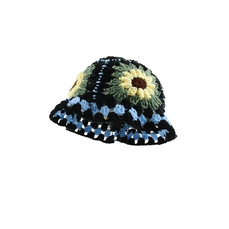 Ručno izrađena heklana kapa s kantom za djevojčice, korejske vruće putne panamske kape za plažu, dizajn pletene kape, zimska kapa, vunena topla kapa