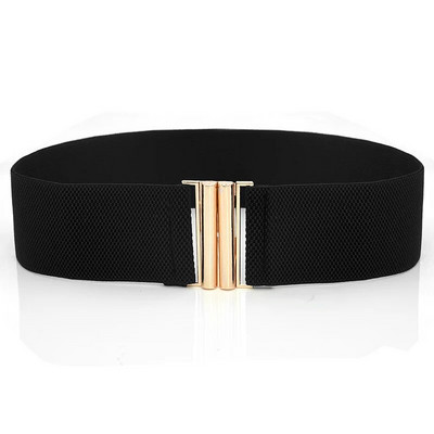 Ženski luksuzni pojasevi oko struka za haljinu Jednobojni crno-crveni bijeli široki visokokvalitetni pojas od pu lakirane kože s elastičnom trakom oko struka