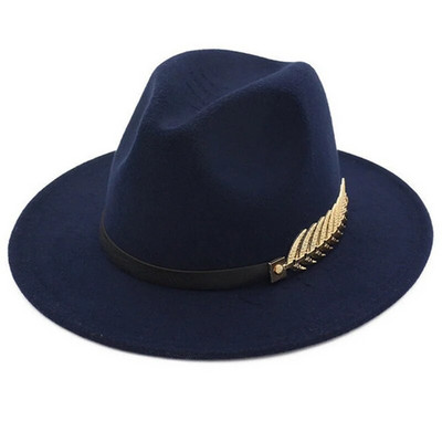 Jednostavne ženske muške vunene vintage fedora šešire od filca sa širokim obodom gospodske elegantne ženske zimske jesenske jazz kape