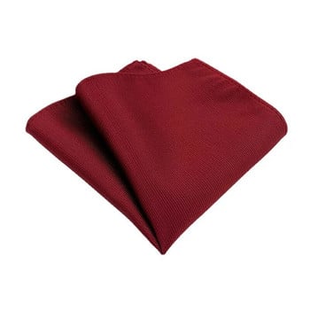 Hot Sale Ανδρικό μαντήλι 25*25cm μωβ κόκκινο μπλε συμπαγές τετράγωνο πολυεστερικό μαντήλι για καθημερινά αξεσουάρ κοστούμι Casaul Χονδρική