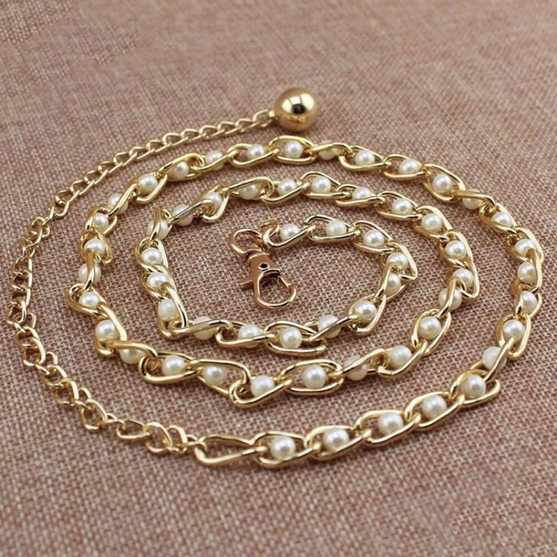 Modne perle od imitacije bisera Tanak struk Lanac Remen Ženski remen za pojas Dodaci za haljine 3 boje