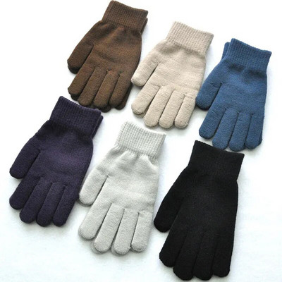 Mănuși pentru degete, iarnă, toamnă, calde, groase, bărbați, femei, mănuși unisex tricotate, pline, solide, mănuși îngroșate, mănuși sport în aer liber