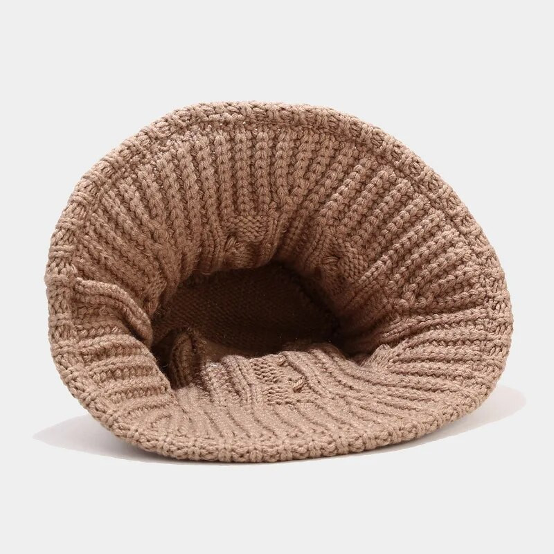 Ženska jednobojna pletena ribarska kapa Ručno izrađena heklana odgovarajuća kapa za umivaonik Jesen Zima Šeširi za zaštitu od sunca Ženski panama poklon