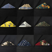 Marka Muški starinski karirani prugasti cvjetni pamučni rupčić Maramice s džepnim kvadratom Luksuzni ručnik na prsima Pokloni za vjenčanje