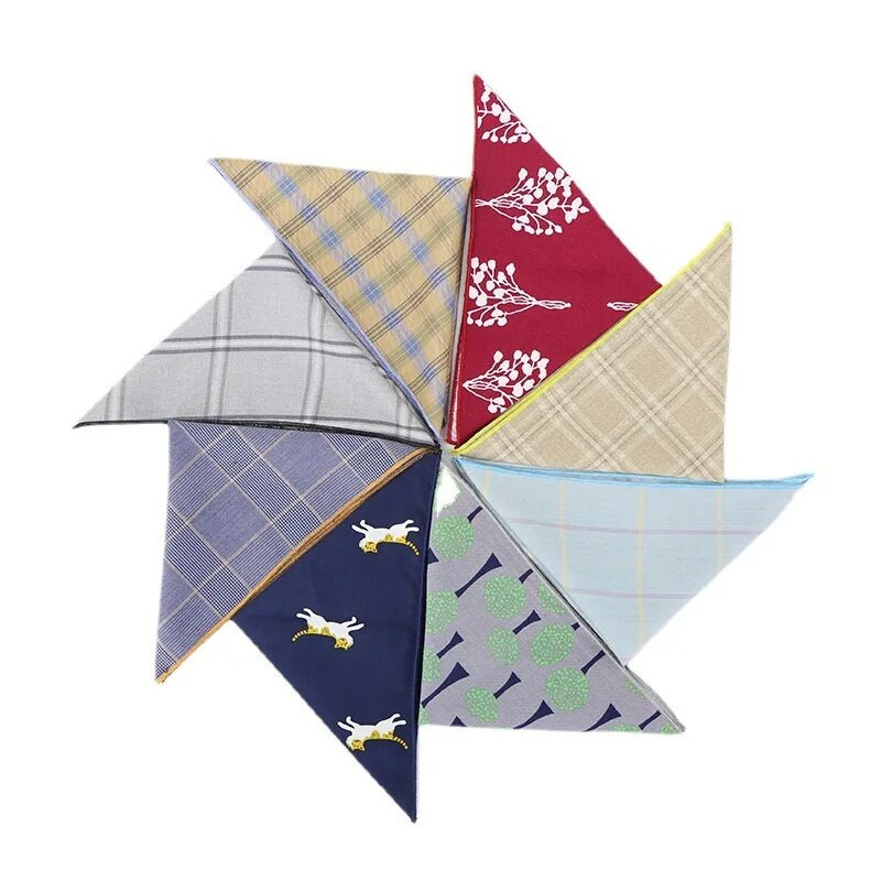 Marka Muški starinski karirani prugasti cvjetni pamučni rupčić Maramice s džepnim kvadratom Luksuzni ručnik na prsima Pokloni za vjenčanje