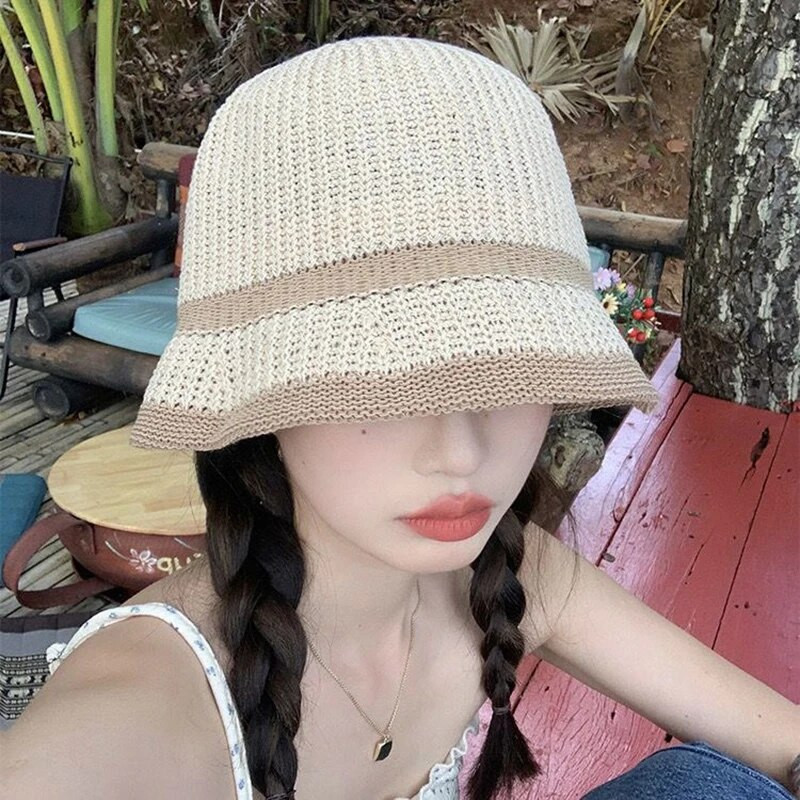 Zvejnieka cepure ar platām malām sievietēm salokāmi saulessargi vizieri Zvejnieka cepure Sieviešu āra sporta spainis Panamas cepures cepures modes