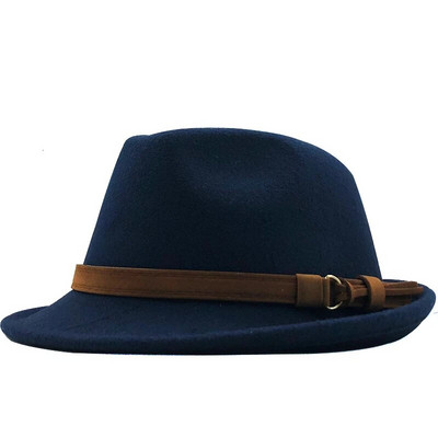Jauna vilnas sieviešu vīriešu Fedora cepure ziemai rudens Eleganta Lady Gangster Trilby Felt Homburg Church Džeza cepure 55-58CM regulējama
