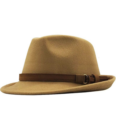 Jauna vilnas sieviešu vīriešu Fedora cepure ziemai rudens Eleganta Lady Gangster Trilby Felt Homburg Church Džeza cepure 55-58CM regulējama