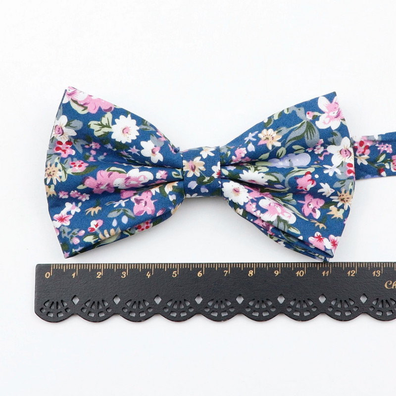 Férfi állítható formális pamut Vintage rózsaszín kék virágos csokornyakkendő pillangó csokornyakkendő szmoking masni Vőlegény báli parti kiegészítők ajándék
