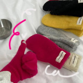 1 par Ženske zimske plišane rukavice za održavanje topline Elastičnost Meke Rukavice s punim prstima Pletene modne rukavice za djevojčice imitacija zečjeg krzna