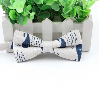 Muška leptir kravata s otisnutim ježevim čamcem i medvjedom kitom s leptir mašnom