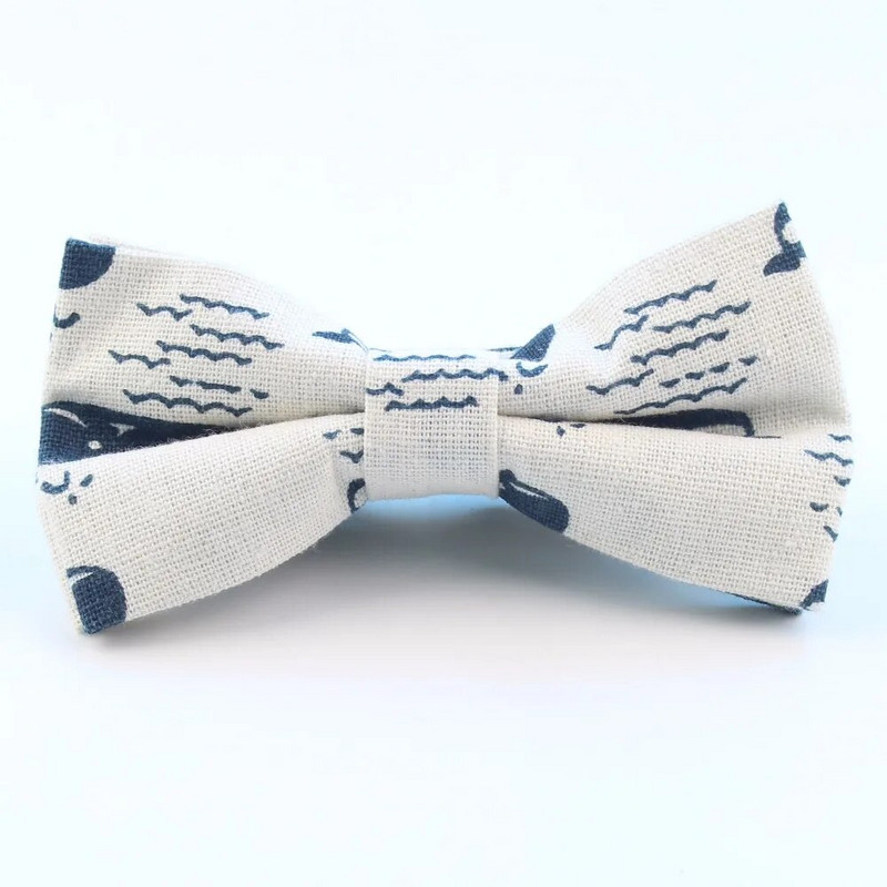 Muška leptir kravata s otisnutim ježevim čamcem i medvjedom kitom s leptir mašnom