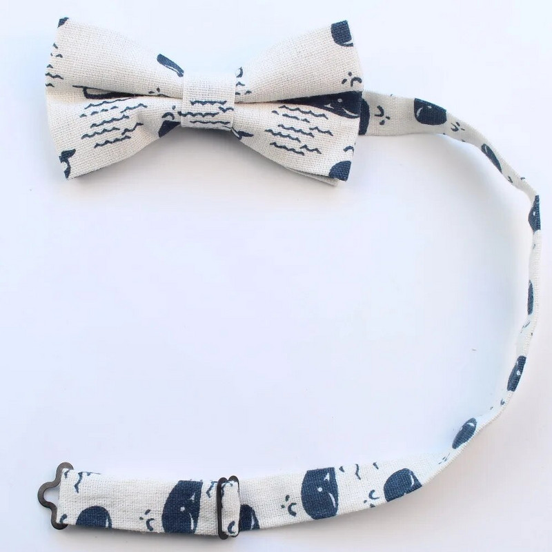 Muška leptir kravata s otisnutim ježevim čamcem i medvjedom kitom s leptir mašnom