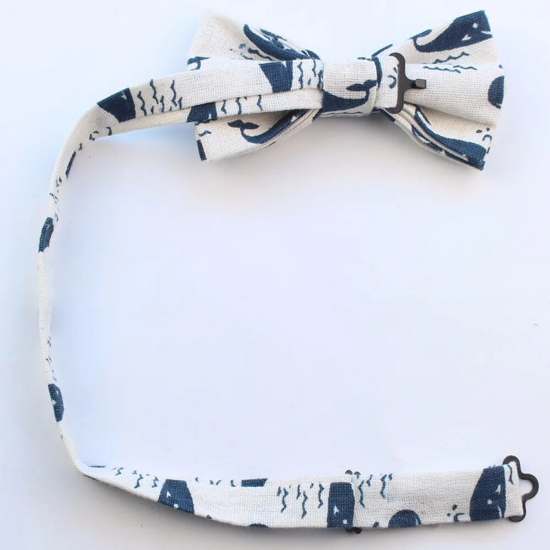 Muška leptir kravata s otisnutim ježevim čamcem i medvjedom kitom s leptir mašnom