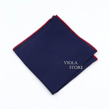 Μασίφ Βαμβακερό Hankie διπλής όψης Κόκκινο μπλε μαύρο πολύχρωμο μαντήλι από μαλακό ύφασμα Αξεσουάρ για πάρτι γάμου τετράγωνο τσέπη