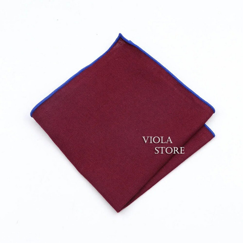 Dvostrana jednostrana pamučna maramica Crveno Plava Crna Šareni rupčić od meke tkanine Muški džepni poklon Vjenčani dodatak Dodatak za zabavu