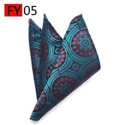 Több színű 25*25 cm-es férfi Hanky Paisley nyomóselyem zsebkendő törülköző esküvői üzleti férfi öltöny ing kis sál
