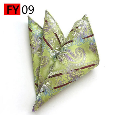 Több színű 25*25 cm-es férfi Hanky Paisley nyomóselyem zsebkendő törülköző esküvői üzleti férfi öltöny ing kis sál