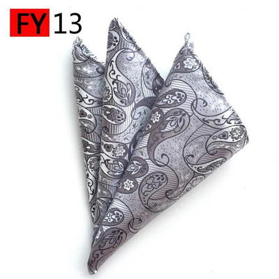 Több színű 25*25 cm-es férfi Hanky Paisley nyomóselyem zsebkendő törülköző esküvői üzleti férfi öltöny ing kis sál