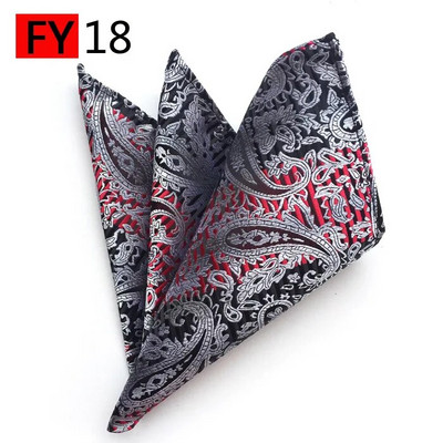 Több színű 25*25 cm-es férfi Hanky Paisley nyomóselyem zsebkendő törülköző esküvői üzleti férfi öltöny ing kis sál