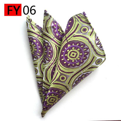 Több színű 25*25 cm-es férfi Hanky Paisley nyomóselyem zsebkendő törülköző esküvői üzleti férfi öltöny ing kis sál