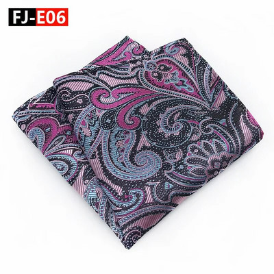 Luksusa vīriešu kabatas kvadrātveida kabatlakats zīda Paisley žakarda austa šalle 25cm kāzu ballīte vīrieša aksesuārs ziedu kaklasaite