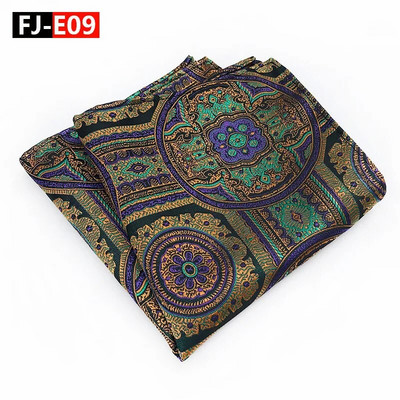 Luksusa vīriešu kabatas kvadrātveida kabatlakats zīda Paisley žakarda austa šalle 25cm kāzu ballīte vīrieša aksesuārs ziedu kaklasaite