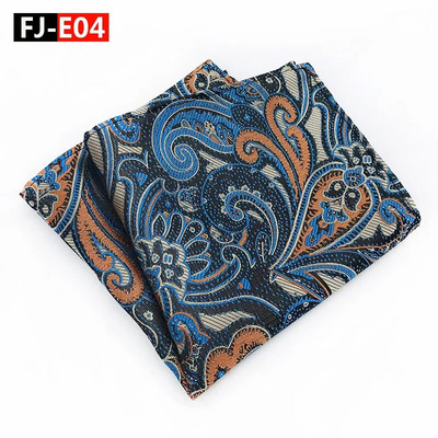 Luksusa vīriešu kabatas kvadrātveida kabatlakats zīda Paisley žakarda austa šalle 25cm kāzu ballīte vīrieša aksesuārs ziedu kaklasaite