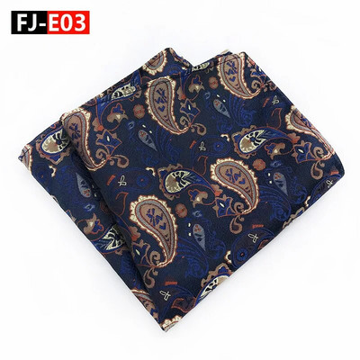 Luksusa vīriešu kabatas kvadrātveida kabatlakats zīda Paisley žakarda austa šalle 25cm kāzu ballīte vīrieša aksesuārs ziedu kaklasaite