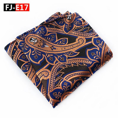 Luksusa vīriešu kabatas kvadrātveida kabatlakats zīda Paisley žakarda austa šalle 25cm kāzu ballīte vīrieša aksesuārs ziedu kaklasaite