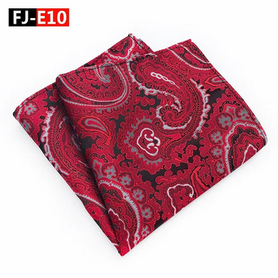 Luksusa vīriešu kabatas kvadrātveida kabatlakats zīda Paisley žakarda austa šalle 25cm kāzu ballīte vīrieša aksesuārs ziedu kaklasaite