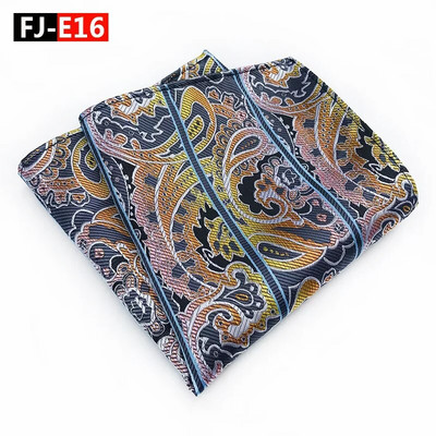 Luksusa vīriešu kabatas kvadrātveida kabatlakats zīda Paisley žakarda austa šalle 25cm kāzu ballīte vīrieša aksesuārs ziedu kaklasaite
