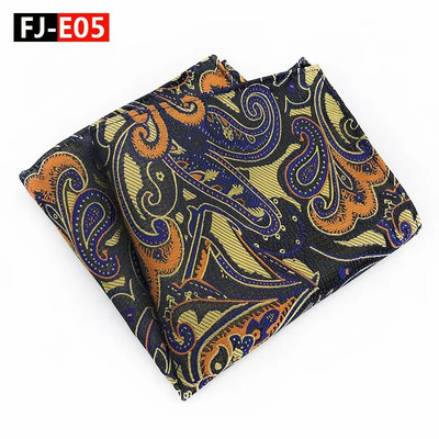 Luksusa vīriešu kabatas kvadrātveida kabatlakats zīda Paisley žakarda austa šalle 25cm kāzu ballīte vīrieša aksesuārs ziedu kaklasaite