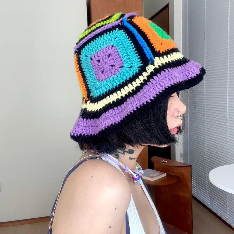 2023 NOVI ženski ručno rađeni heklani šeširi Y2k modni ljetni šešir za plažu Korejski pleteni šešir šuplji