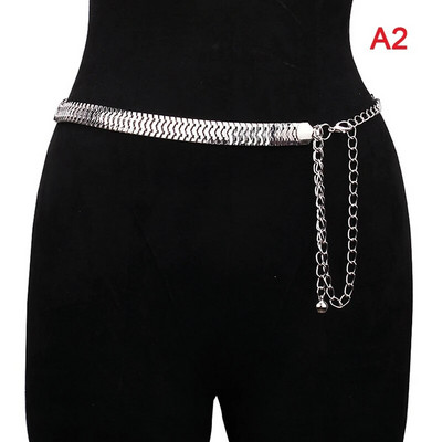 Pojasevi za žene Lanac Rastezljivi remen Elegantni pojas oko struka Metalni dizajnerski pojasevi Luksuzni dijamantni ženski tanki pojas Ceinture Femme