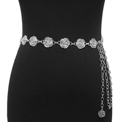 Pojasevi za žene Lanac Rastezljivi remen Elegantni pojas oko struka Metalni dizajnerski pojasevi Luksuzni dijamantni ženski tanki pojas Ceinture Femme