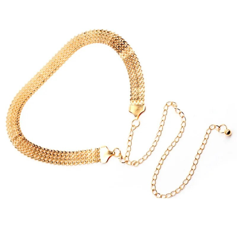 Pojasevi za žene Lanac Rastezljivi remen Elegantni pojas oko struka Metalni dizajnerski pojasevi Luksuzni dijamantni ženski tanki pojas Ceinture Femme