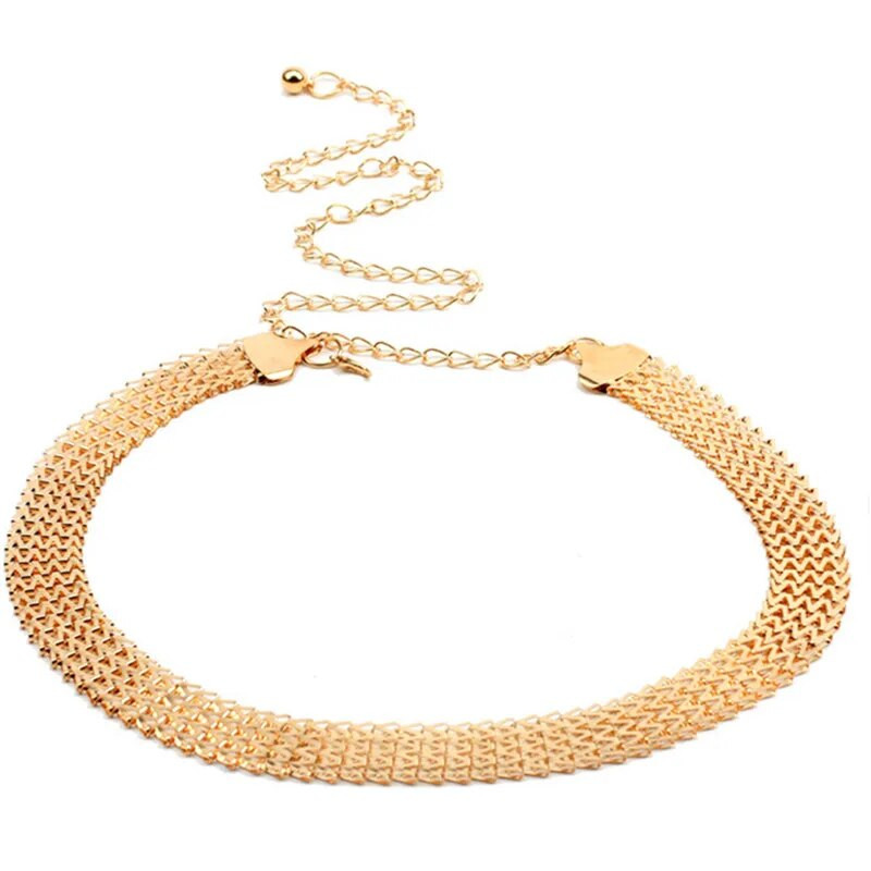 Pojasevi za žene Lanac Rastezljivi remen Elegantni pojas oko struka Metalni dizajnerski pojasevi Luksuzni dijamantni ženski tanki pojas Ceinture Femme