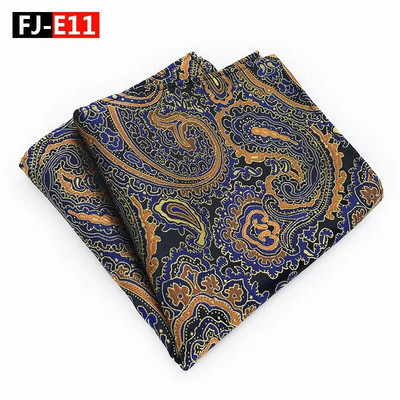 Fashion Luxury Mans Τσέπη τετράγωνο μαντήλι Μεταξωτό κοστούμι Jacquard Υφαντό Hanky Paisley σχέδιο 25cm Μαντήλι γάμου