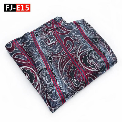 Fashion Luxury Mans Τσέπη τετράγωνο μαντήλι Μεταξωτό κοστούμι Jacquard Υφαντό Hanky Paisley σχέδιο 25cm Μαντήλι γάμου