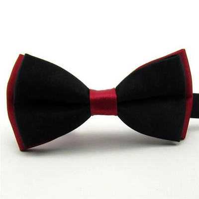 Divatos férfi csokornyakkendő Vőlegény állítható szatén sima tömör nyakkendők esküvőre szmoking nyakkendő fiú üzleti pillangó csokornyakkendő