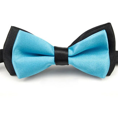 Divatos férfi csokornyakkendő Vőlegény állítható szatén sima tömör nyakkendők esküvőre szmoking nyakkendő fiú üzleti pillangó csokornyakkendő