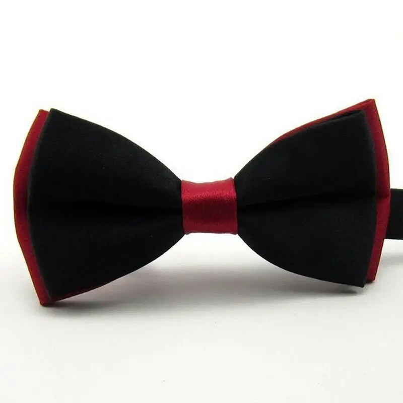 Divatos férfi csokornyakkendő Vőlegény állítható szatén sima tömör nyakkendők esküvőre szmoking nyakkendő fiú üzleti pillangó csokornyakkendő