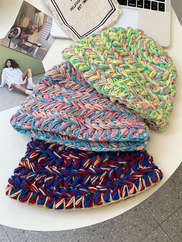 2020. gada jauna ziemas adīta Panamas cepure Sieviešu modes krāsa Silta elpojoša kausa cepure Sieviešu āra baseina cepure Sauļošanās cepures