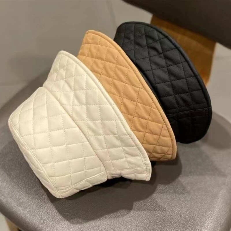 Novi dizajnerski šešir, kožni sklopivi, čvrsti, modni, ženski panama šešir, ležerni šešir, kape za plažu, šešir, šešir, šešir, za žene