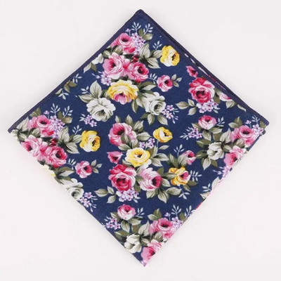 RBOCOTT férfi zsebkendő pamut virágos zseb négyzet 25cm*25cm férfi party üzleti esküvői kiegészítők