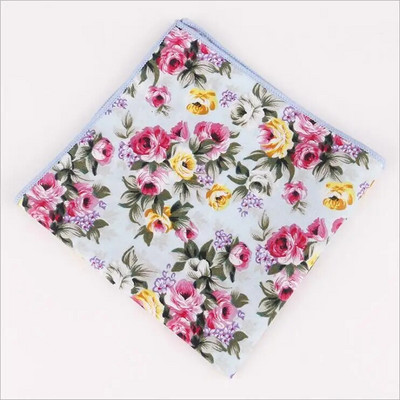 RBOCOTT férfi zsebkendő pamut virágos zseb négyzet 25cm*25cm férfi party üzleti esküvői kiegészítők