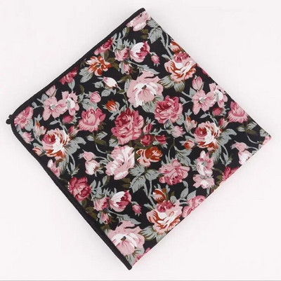 RBOCOTT férfi zsebkendő pamut virágos zseb négyzet 25cm*25cm férfi party üzleti esküvői kiegészítők